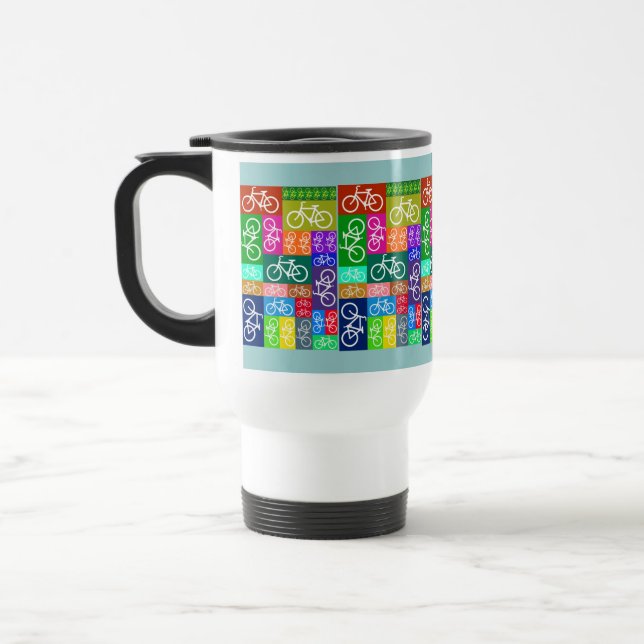 Taza De Viaje El remiendo monta en bicicleta arte (Izquierda)