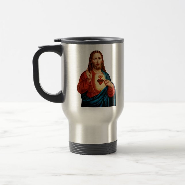 Taza De Viaje El Sagrado Corazón de Jesús (Izquierda)