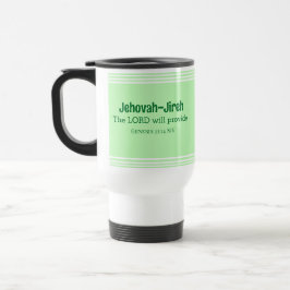 Taza De Viaje El Señor Proporcionará Verde Verso De La Biblia