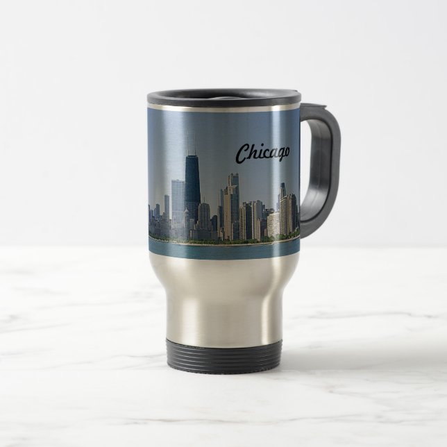 Taza De Viaje El Skyline de Chicago (Anverso derecho)