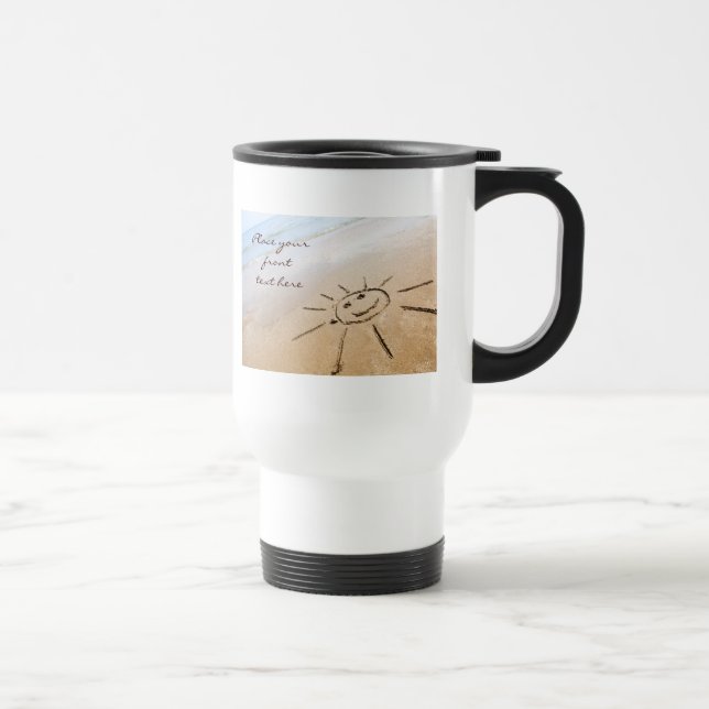 Taza De Viaje El Sol En La Playa (Derecha)