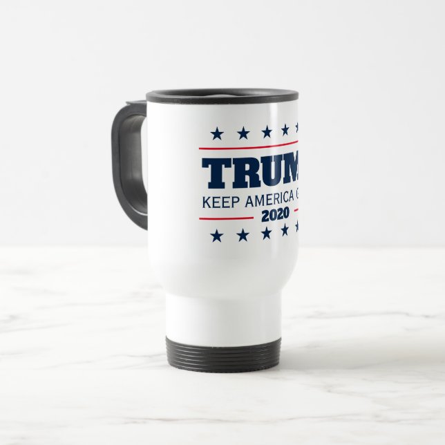 Taza De Viaje Elecciones de Donald Trump 2024 Mantengan a Estado (Anverso izquierdo)