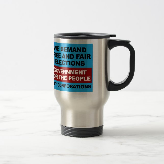 Taza De Viaje Elecciones libres y justas (Derecha)