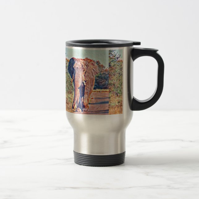 Taza De Viaje elefante acuarell (Derecha)