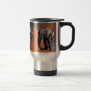 Taza De Viaje Elefante africano apoya la vida silvestre bebiendo