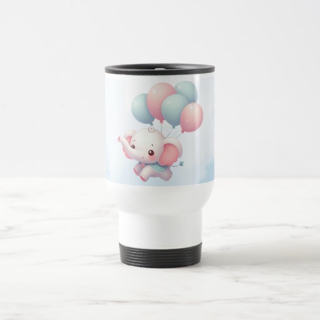 Taza De Viaje elefante bebé con globos (Centro)