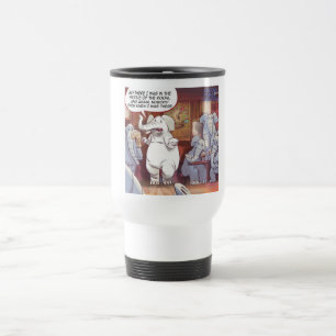 Taza De Viaje Elefante Blanco Divertido en la Habitación
