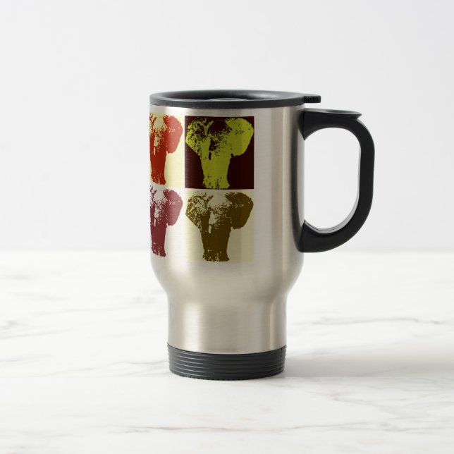 Taza De Viaje Elefante de arte pop (Derecha)