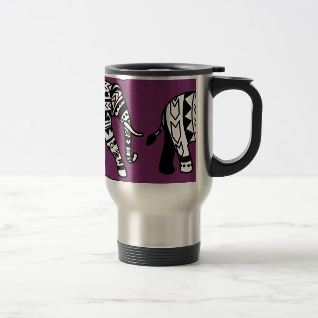Taza De Viaje Elefante tribal de estilo bohemio (Derecha)