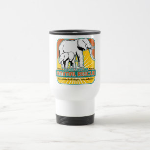 Taza De Viaje Elefantes animales del rescate