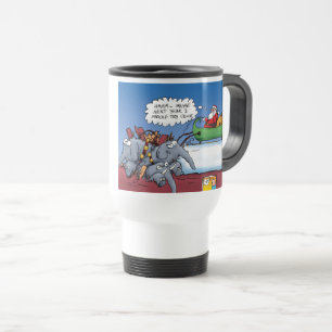 Taza De Viaje Elefantes de Santas Personalizados navideñas diver