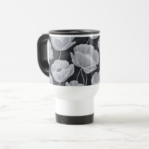 Taza De Viaje Elegant and Whimsical Poppies