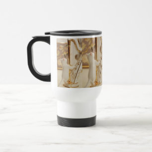 Taza De Viaje Elegante arpista felino 