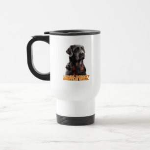 Taza De Viaje Elegante arte Mascota realista de perro negro