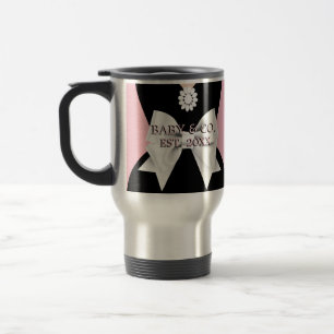 Taza De Viaje Elegante bebé rosa de Glam y mamá embarazada de co