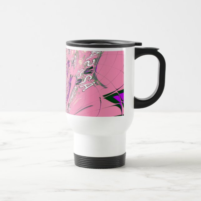 Taza De Viaje Elegante Bloom Monográfico: Hermoso Motif Personal (Derecha)