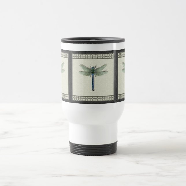 Taza De Viaje Elegante Dragonfly azul (Centro)