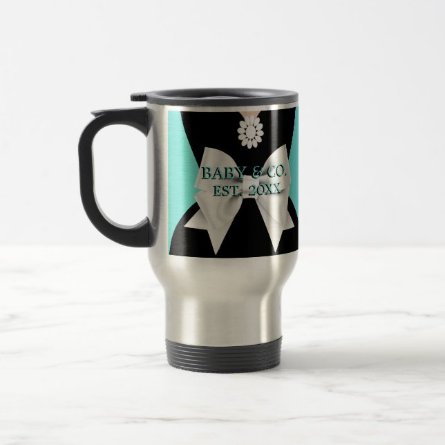 Taza De Viaje Elegante Glam Aqua Baby & Co Embarazamiento Mami t (Izquierda)