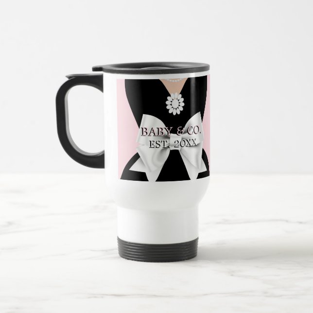 Taza De Viaje Elegante madre de embarazo étnico de Tiffany rosa  (Izquierda)