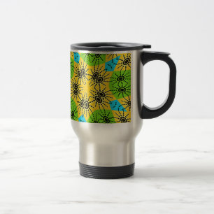 Taza De Viaje Elegante Motivo Tradicional de Araña Inspirado en