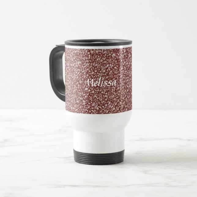 Taza De Viaje  Elegante Rosa de viaje de oro/taxi (Anverso izquierdo)