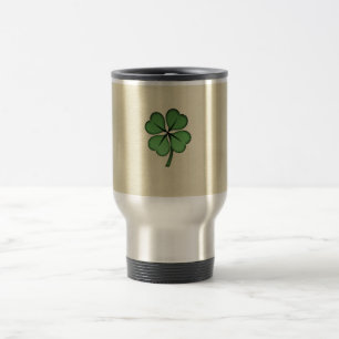Taza De Viaje Elegante trébol irlandés afortunado