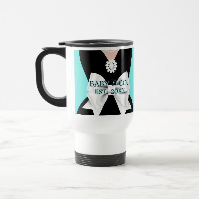 Taza De Viaje Elegante Verde azulada madre embarazada étnica de  (Izquierda)