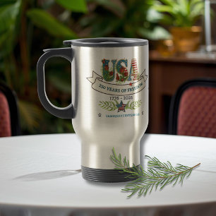 Taza de viaje elegante y patriótica de 250 años de