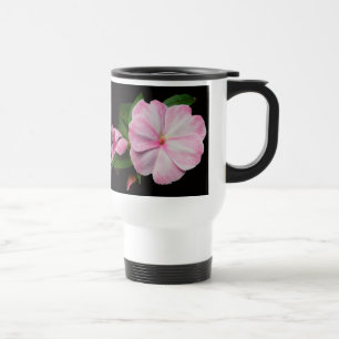 Taza De Viaje Elementos de coordenadas blancas rosadas de Impati