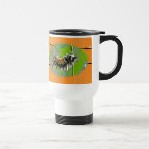 Taza De Viaje Elementos Naranjas Milkweed Tussock Moth Caterpill