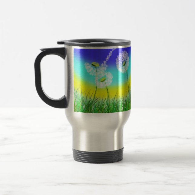 Taza De Viaje Ella Me Ama No, Dandelion, Travel Mug (Izquierda)
