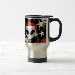 Taza De Viaje emoji alienígena de santa