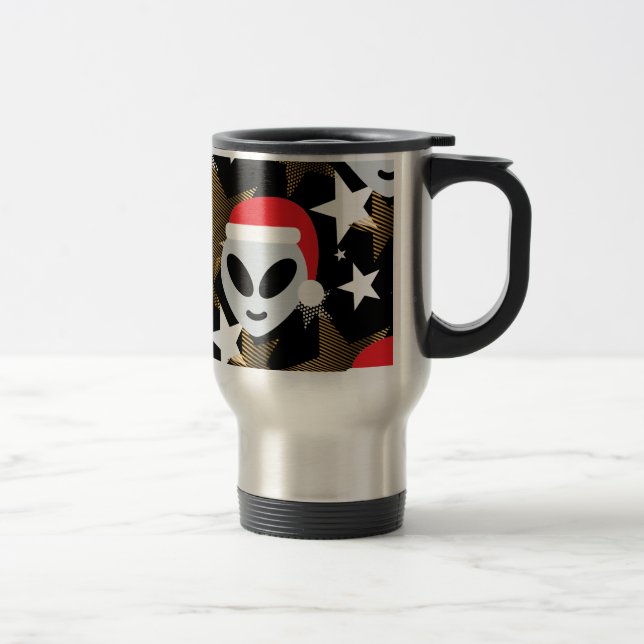 Taza De Viaje emoji alienígena de santa (Derecha)