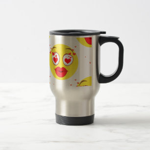 Taza De Viaje Emoji de beso de San Valentín