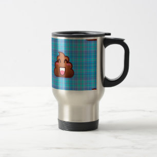 Taza De Viaje emoji de caca de plaid
