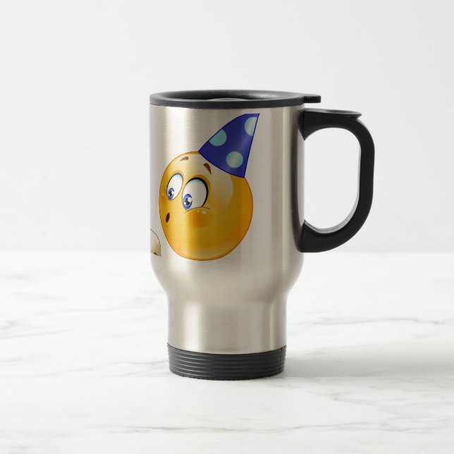 Taza De Viaje emoji de cumpleaños (Derecha)
