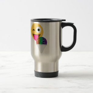 Taza De Viaje emoji de guiño purpurina