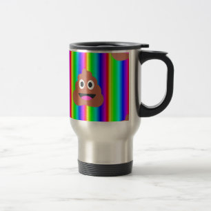Taza De Viaje emoji de popó arco iris