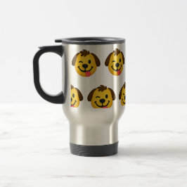 Taza De Viaje Emoji Perro Divertido – Estilo Kawaii para Amantes