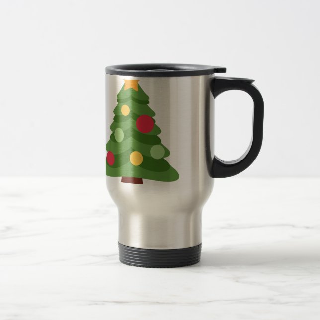 Taza De Viaje emojis de árboles de navidad (Derecha)