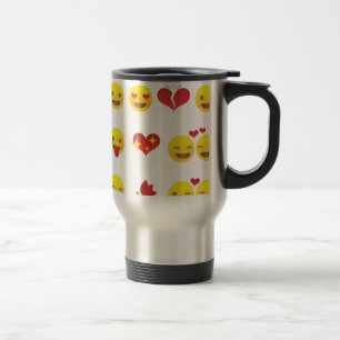 Taza De Viaje Emojis de San Valentín