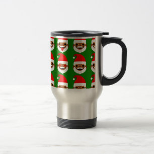 Taza De Viaje emoticonos de la emoji de santa africana