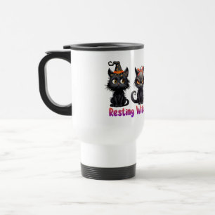 Taza De Viaje Encantador grupo de gatos de Halloween