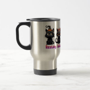 Taza De Viaje Encantador grupo de gatos de Halloween