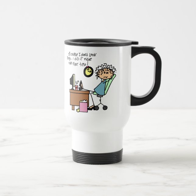 Taza De Viaje Enderece la primera vez el humor (Derecha)
