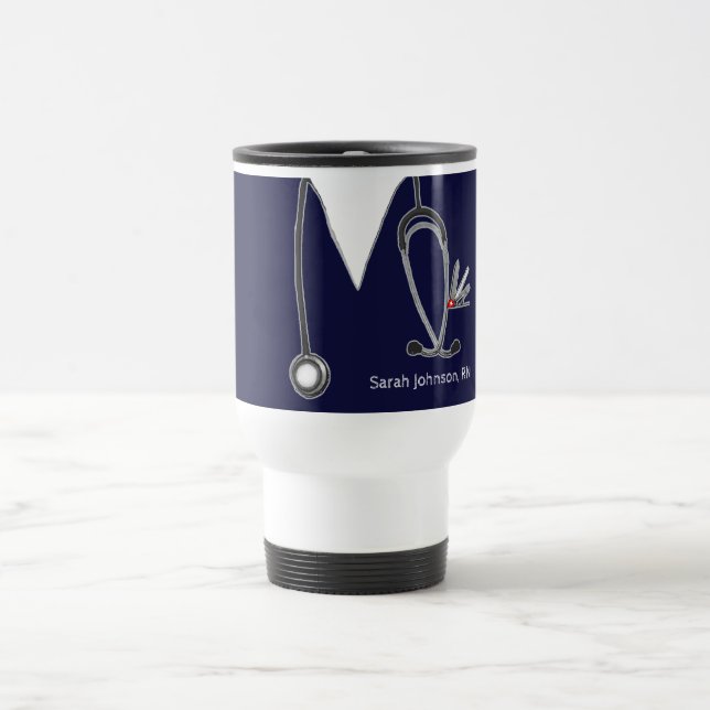 Taza De Viaje Enfermera creativa (Centro)