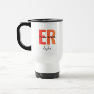 Taza De Viaje Enfermera de UR Personalizada Tipografía Negrita