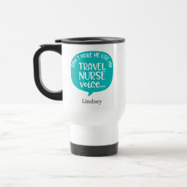 Taza De Viaje Enfermera de viaje divertida y personalizada
