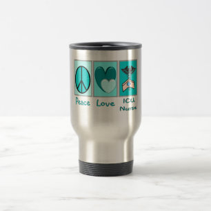 Taza De Viaje Enfermera del amor ICU de la paz