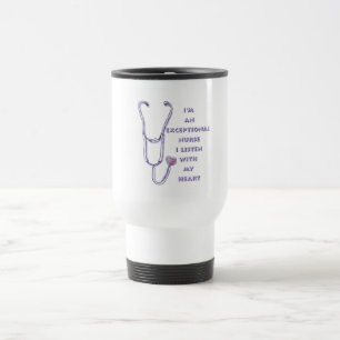 Taza De Viaje Enfermera excepcional con estetoscopio